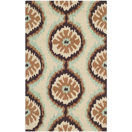 Safavieh Four Seasons Hand Hooked Accent RugBeige & Green 2 ft.6 in. x 4 ft. FRS486C-24